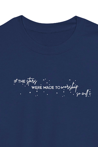 If the Stars were made to Worship So Will I Embroidered T-shirt
